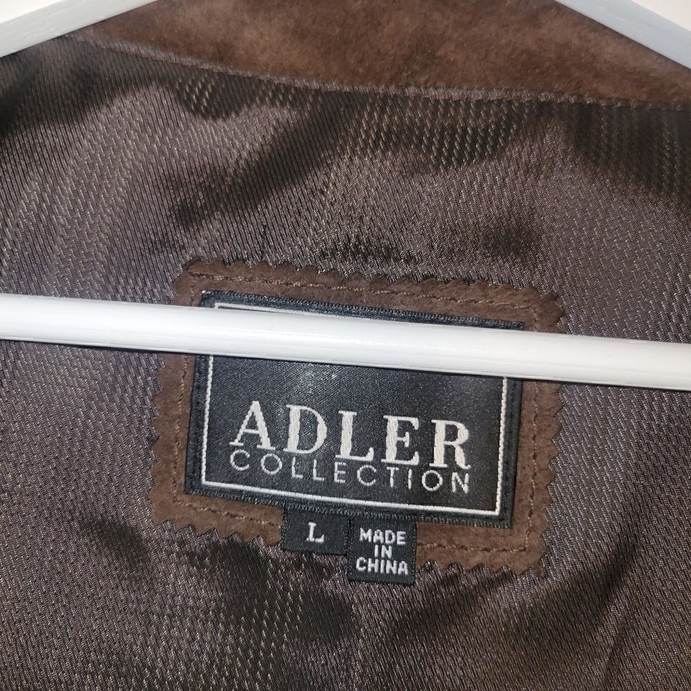 Vintage Adler Collection Brown Suede Leather Fringe Jacket Western Style L - Picture 8 of 14